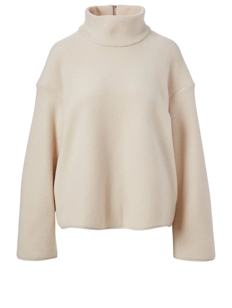 Wool Silk And Cashmere High-Neck Sweater