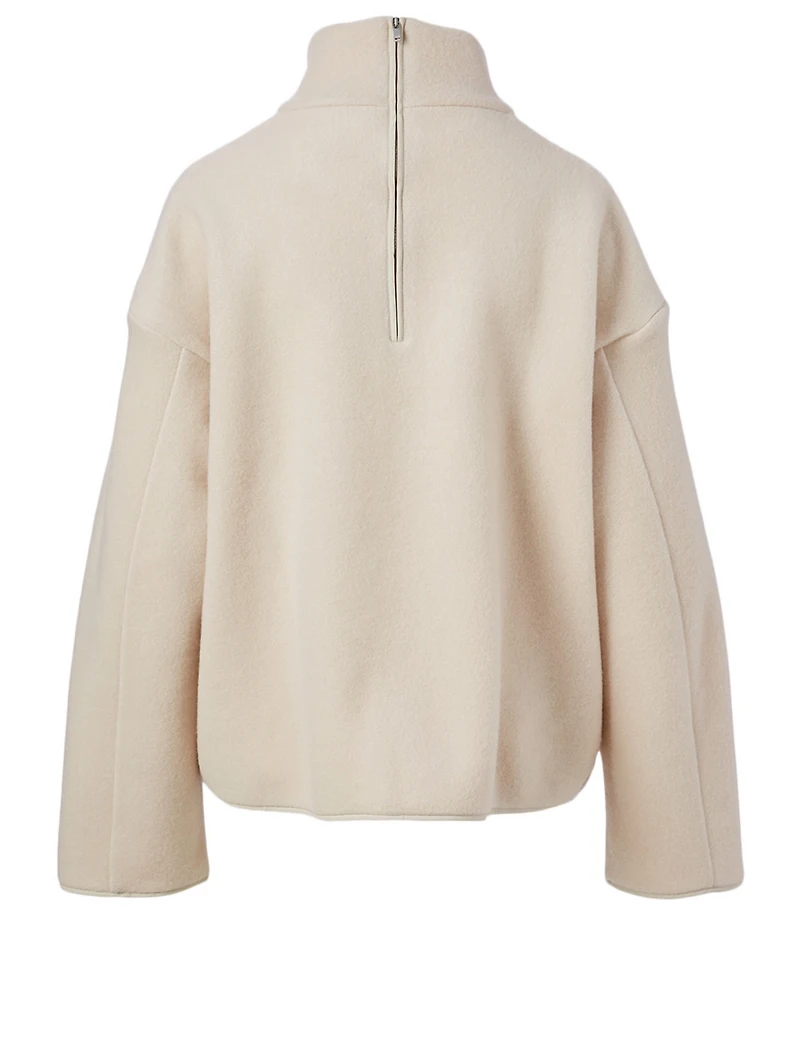 Wool Silk And Cashmere High-Neck Sweater
