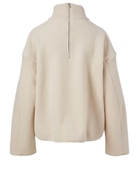 Wool Silk And Cashmere High-Neck Sweater
