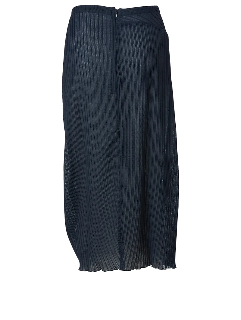 Rib Knit Midi Skirt