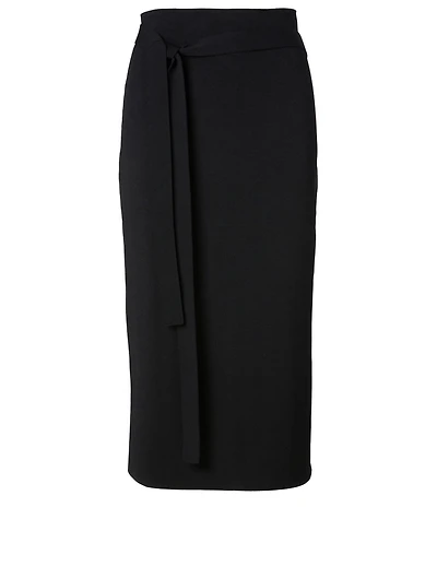 Wool-Blend Midi Skirt