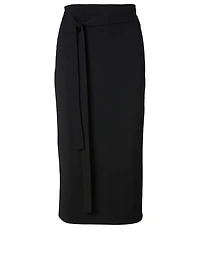 Wool-Blend Midi Skirt
