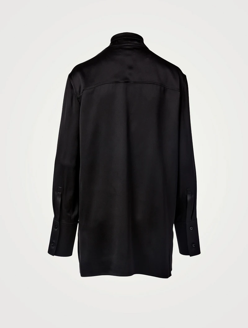 Silk Blouse With Tie-Neck