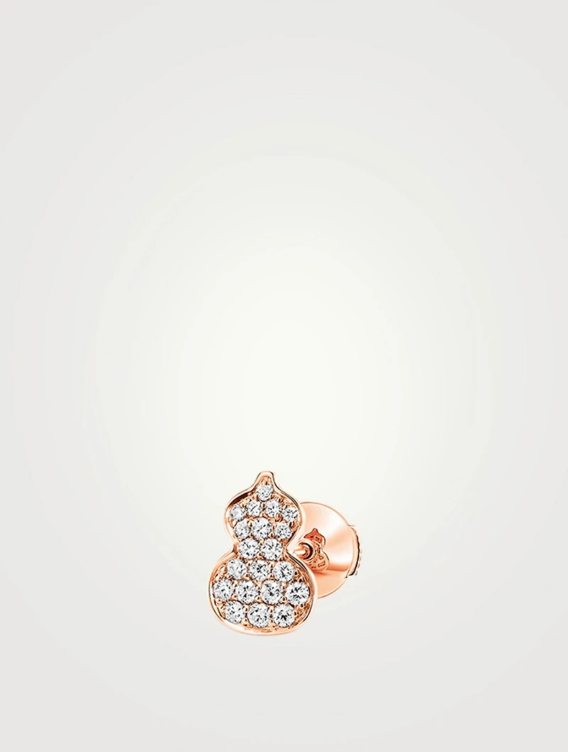 Petite Wulu 18K Rose Gold Stud Earring With Diamonds
