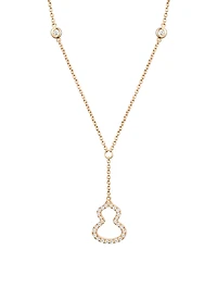 Petite Wulu 18K Gold Necklace With Diamonds