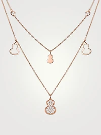 Petite Wulu 18K Rose Gold Necklace With Diamonds