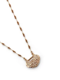 Small Yu Yi 18K Rose Gold Flower Necklace With Diamonds
