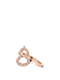 Petite Wulu 18K Rose Gold Ring With Diamonds