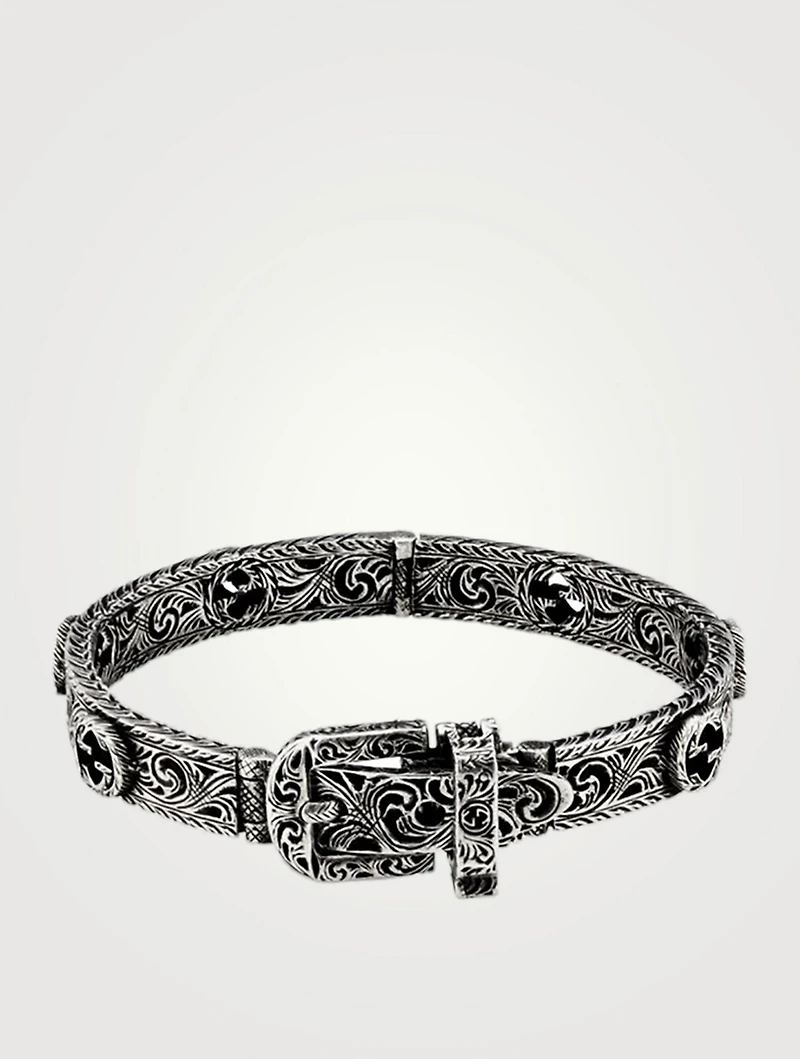 Silver Gucci Garden Bracelet