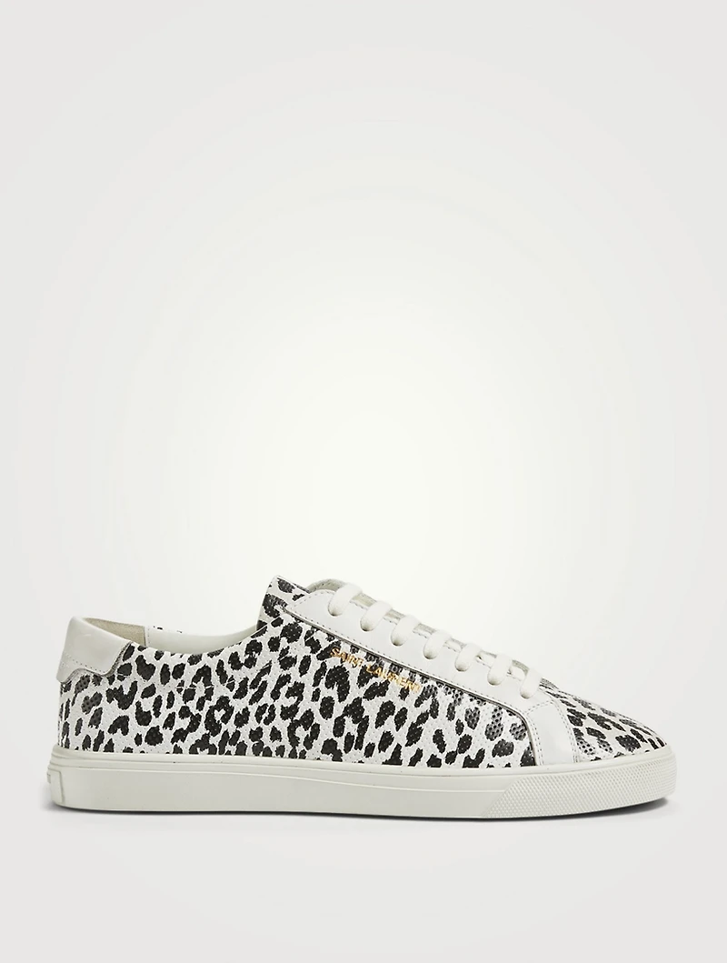 Andy Perforated Leather Sneakers Babycat Print