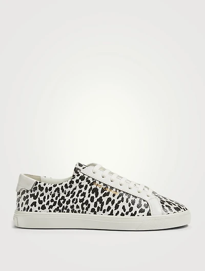 Andy Perforated Leather Sneakers Babycat Print