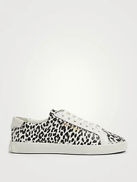 Andy Perforated Leather Sneakers Babycat Print