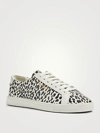 Andy Perforated Leather Sneakers Babycat Print