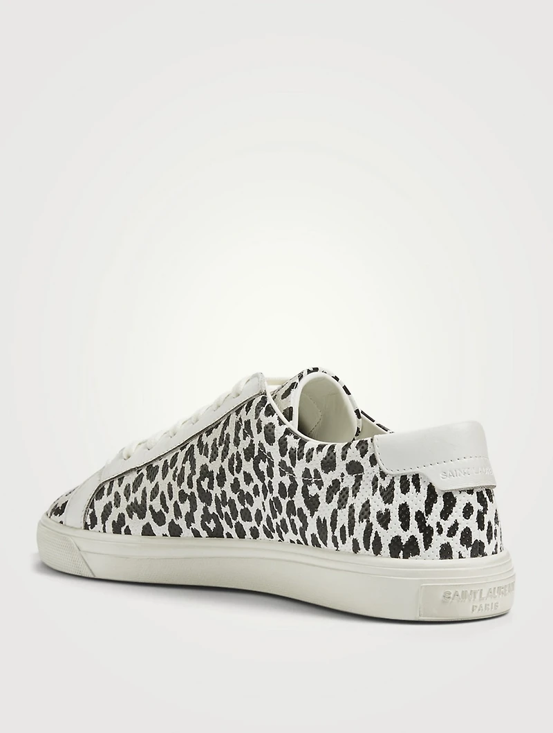 Andy Perforated Leather Sneakers Babycat Print