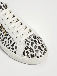Andy Perforated Leather Sneakers Babycat Print