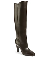 Jane 90 Leather Heeled Knee-High Boots
