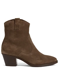 Pepper Suede Western Ankle Boots