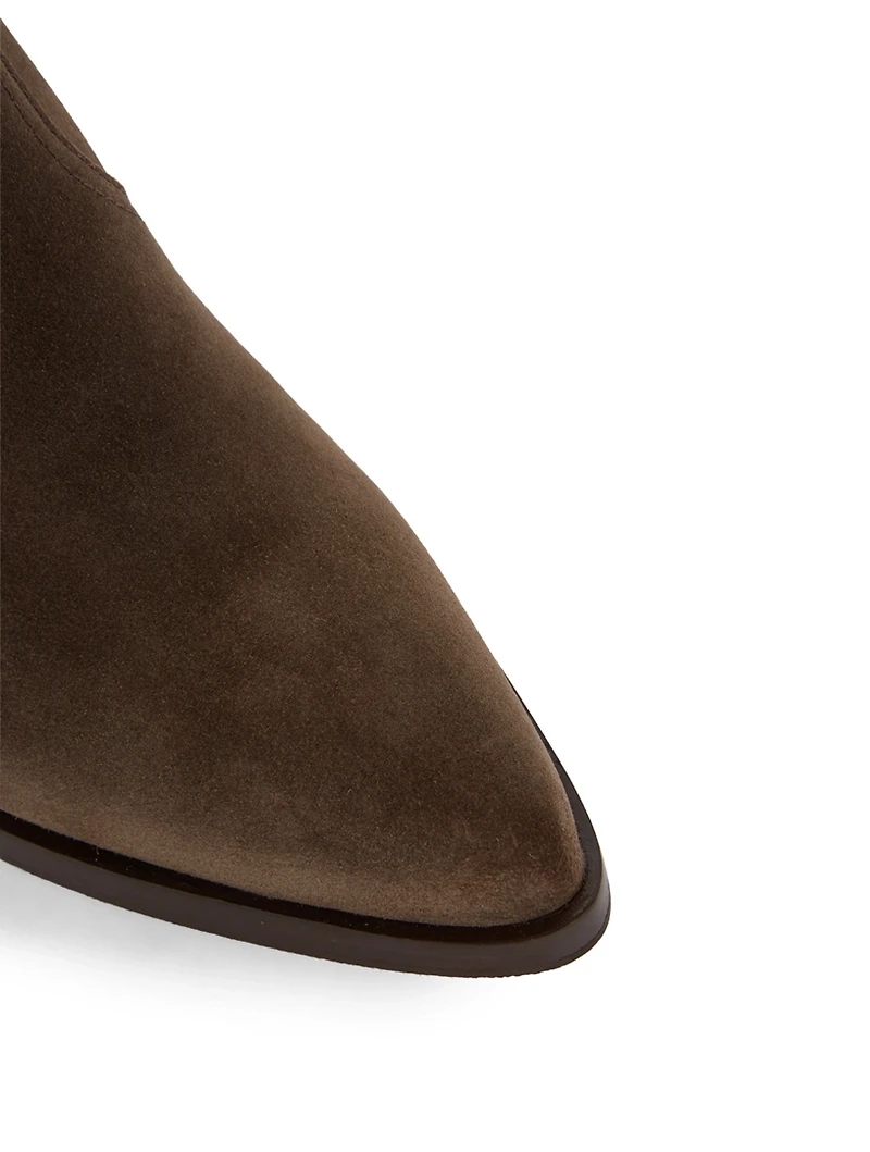 Pepper Suede Western Ankle Boots