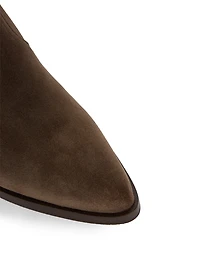 Pepper Suede Western Ankle Boots