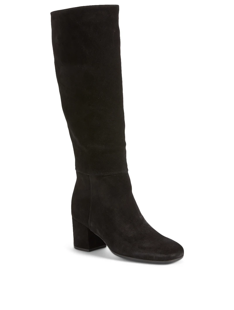 Jamie Suede Heeled Knee-High Boots