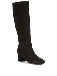Jamie Suede Heeled Knee-High Boots