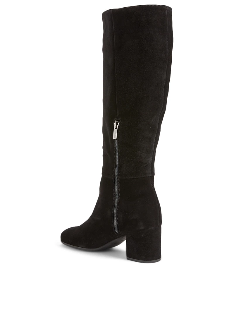 Jamie Suede Heeled Knee-High Boots