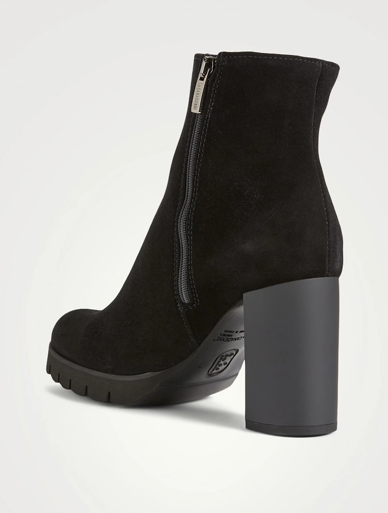 Melinda Suede Heeled Ankle Boots