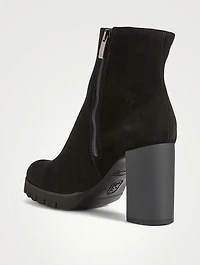 Melinda Suede Heeled Ankle Boots
