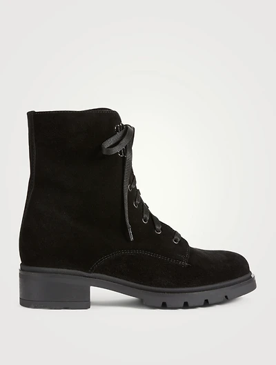 Sabel Suede Lace-Up Ankle Boots