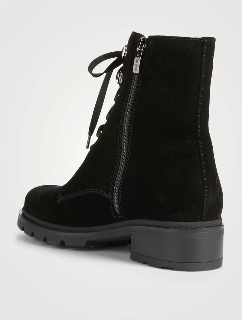 Sabel Suede Lace-Up Ankle Boots