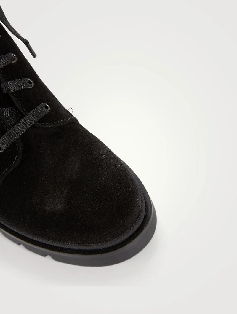 Sabel Suede Lace-Up Ankle Boots