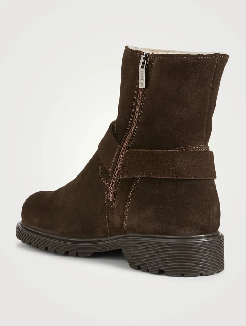 Holden Suede And Shearling Ankle Boots