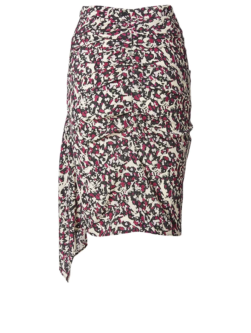 Roly Silk Stretch Midi Skirt
