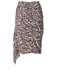 Roly Silk Stretch Midi Skirt