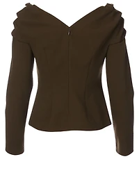 Miriam Wool-Blend Off-The-Shoulder Blouse