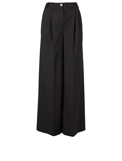 Ingrid Wool-Blend Wide-Leg Pants