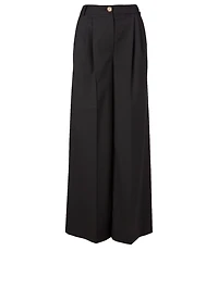 Ingrid Wool-Blend Wide-Leg Pants