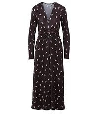 Number 7 Printed Midi Dress