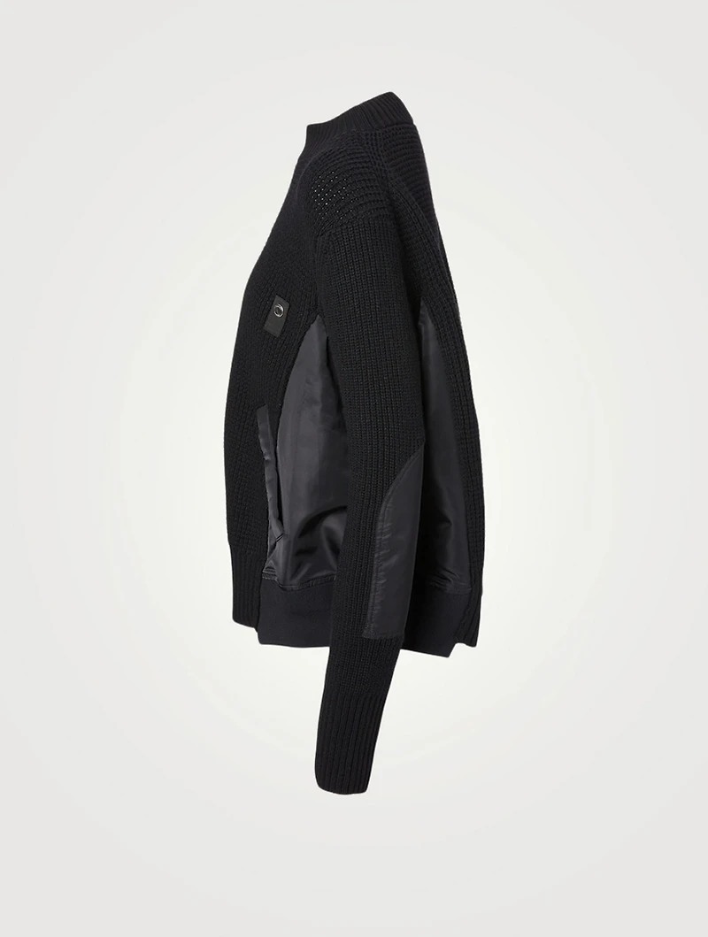 Wool And Nylon Crewneck Sweater