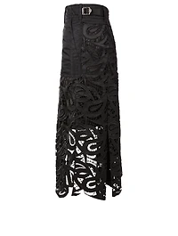Paisley Lace Midi Skirt