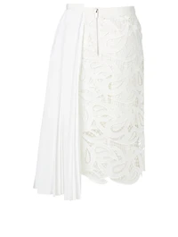 Paisley Lace Asymmetric Skirt