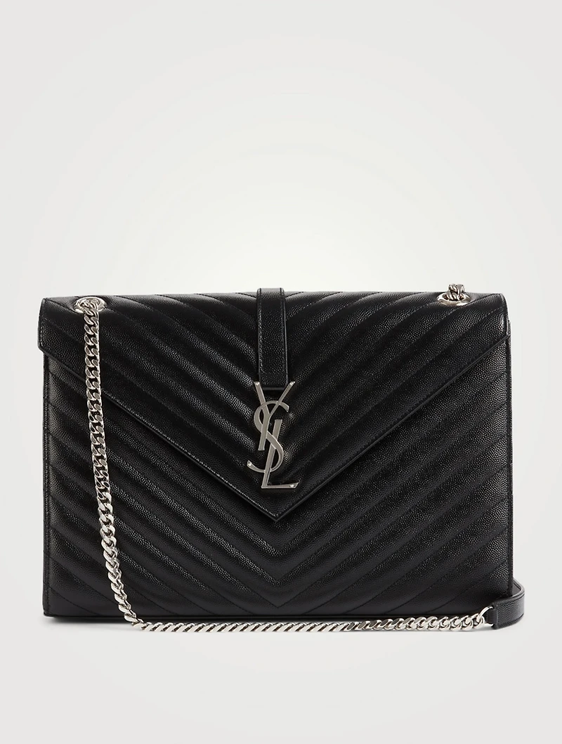 Large Envelope YSL Monogram Leather Bag