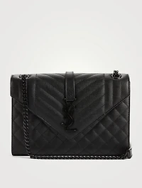 Medium YSL Monogram Leather Envelope Chain Bag