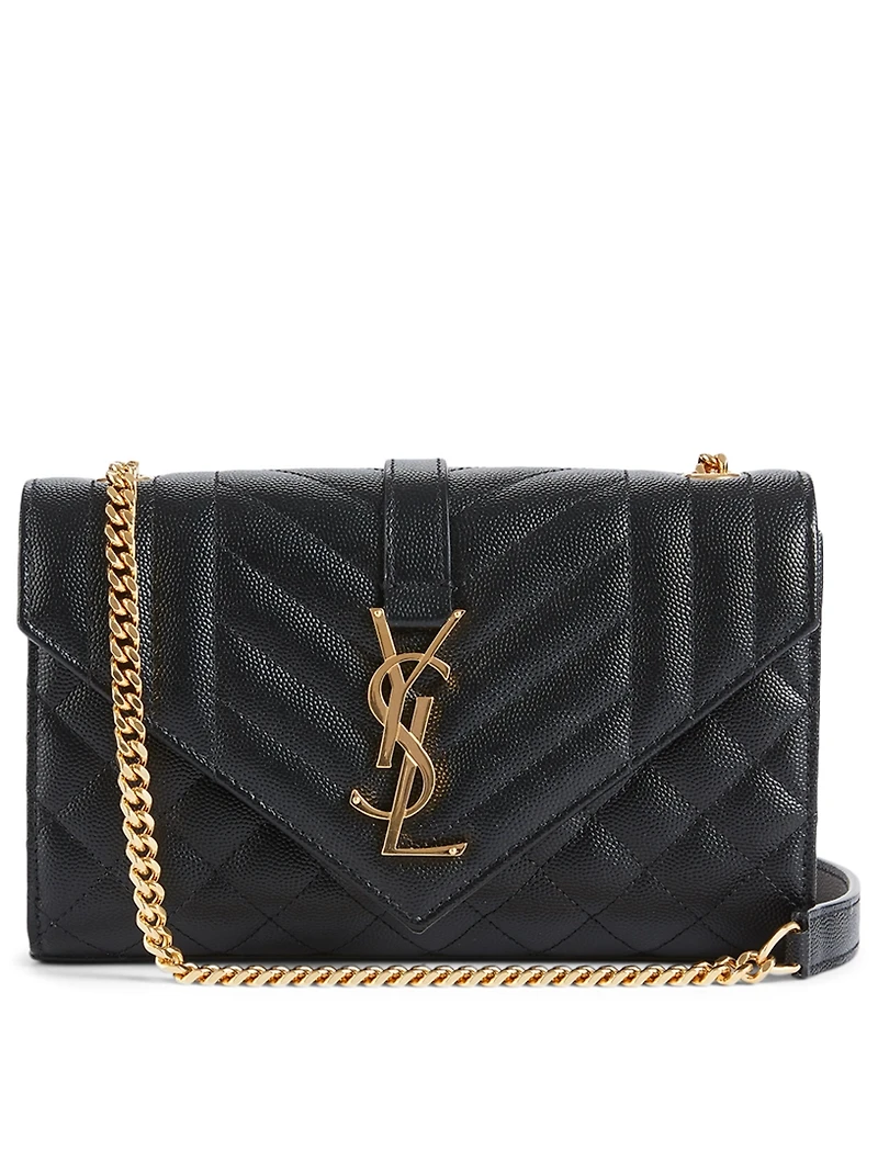 Small Envelope YSL Monogram Leather Chain Bag