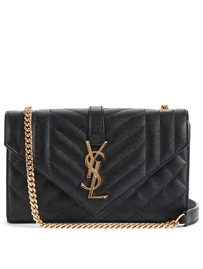 Small Envelope YSL Monogram Leather Chain Bag