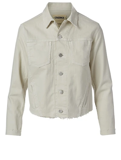Janelle Denim Jacket With Raw Hem