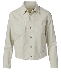 Janelle Denim Jacket With Raw Hem