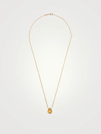 Small Serpent Bohème Gold Necklace With Citrine