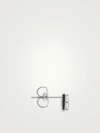 Classique Silver Melia Carré Stud Earrings With Blue Topaz
