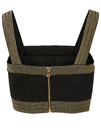 Metallic Knit Bra Top